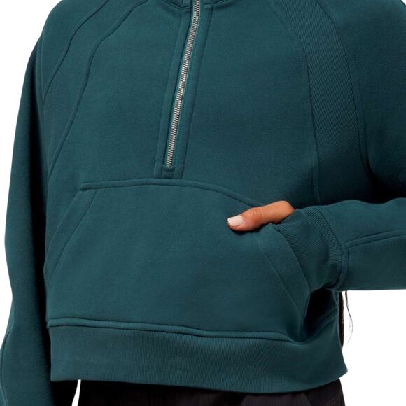 Lululemon Scuba Oversized Half Zip Hoodie Storm Teal XS/S NWT - Picture 3 of 7